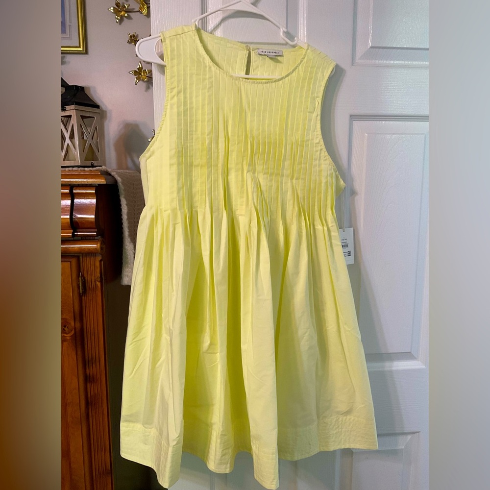 Children's Sleeveless Yellow Cotton Dress